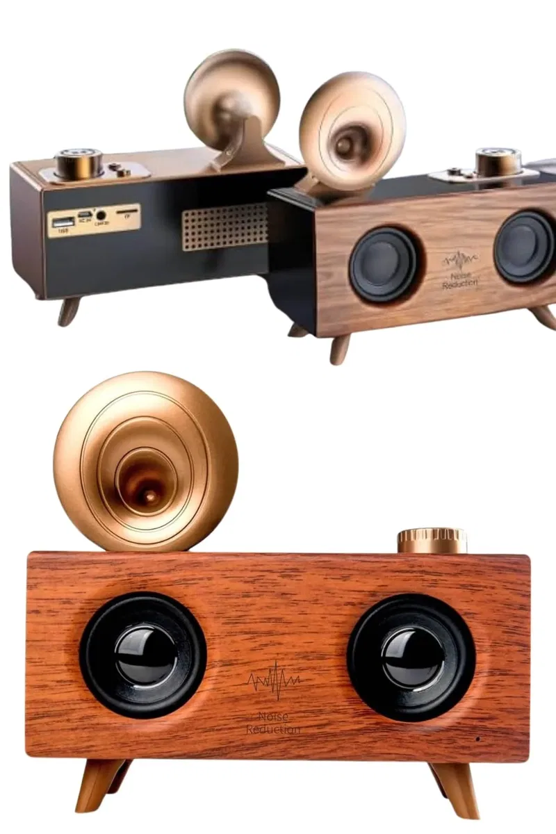 Gramafon Radyo Bluetooth Hoparlör Nostaljik Radyo FM Radyo görsel 4