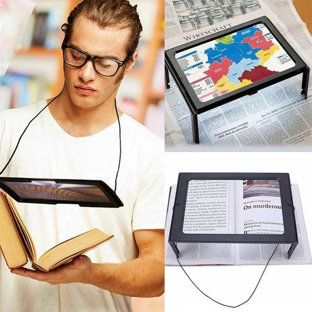 Led Işıklı Kitap Okuma Büyüteç görsel 4