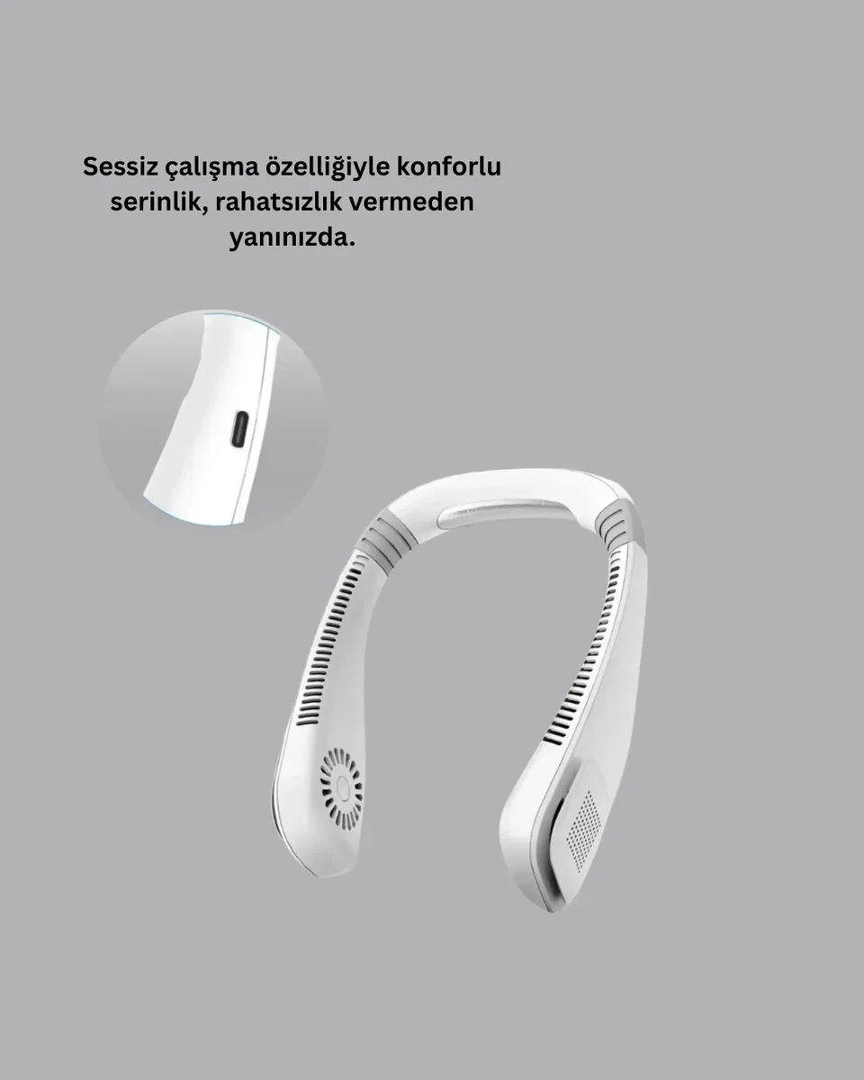 Esnek Silikon Tasarımlı Taşınabilir Kişisel Fan görsel 4
