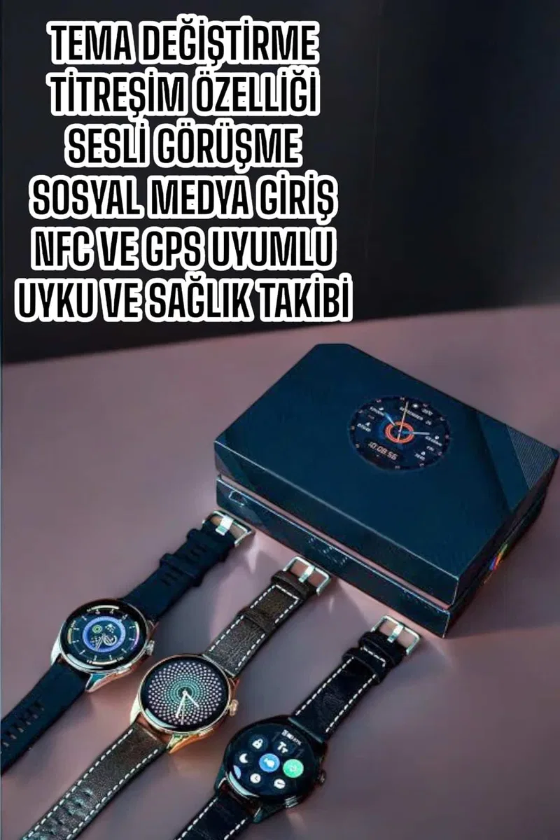 Akıllı Saat Sesli Görüşme NFC ve GPS Uyumlu Bluetooth Bağlantılı görsel 2