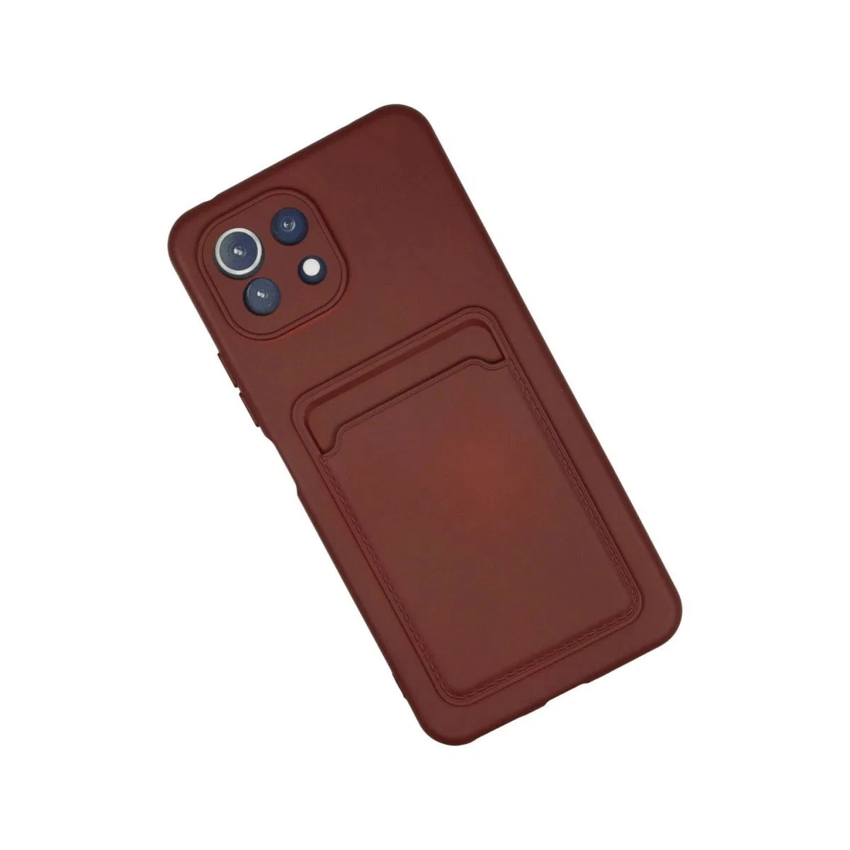 Xiaomi Mi 11 Kılıf Kelvin Kartvizitli Silikon - Bordo görsel 2