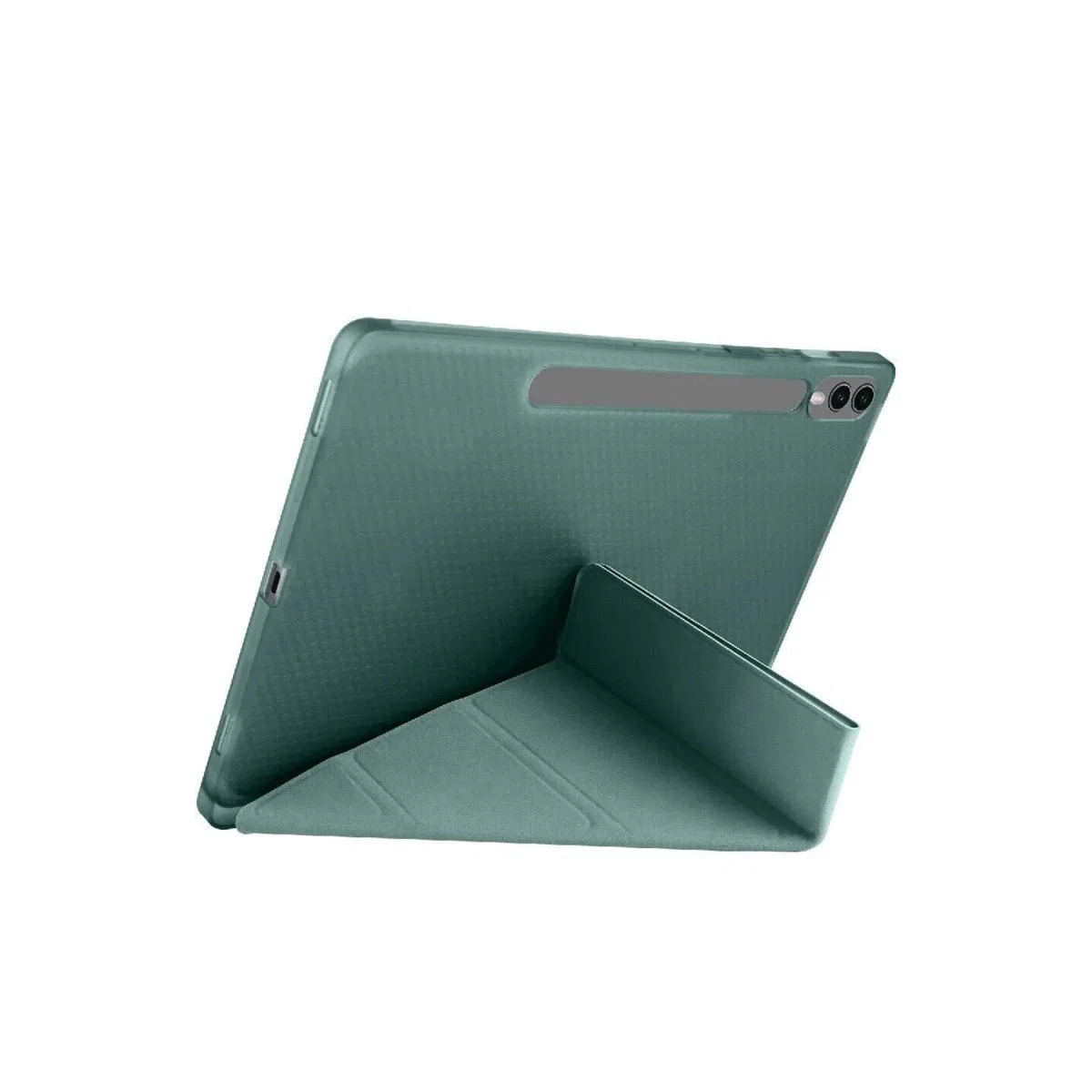 Samsung Galaxy X610 Tab S9 Fe Plus 12. 4 Kılıf Kalemlikli Mars Tablet Kılıfı - Koyu Yeşil görsel 2