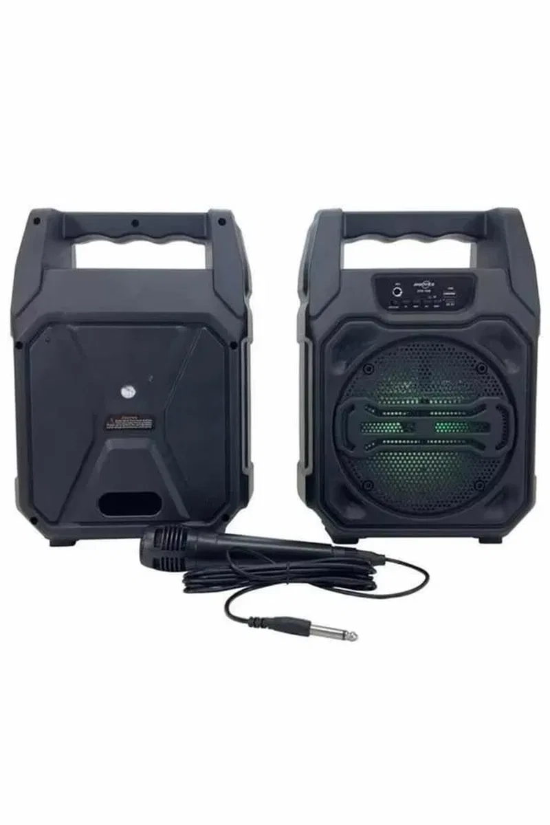 Karaoke Mikrofonlu Fm Radyolu Bluetooth Hoparlör Yüksek Ses Kaliteli görsel 3