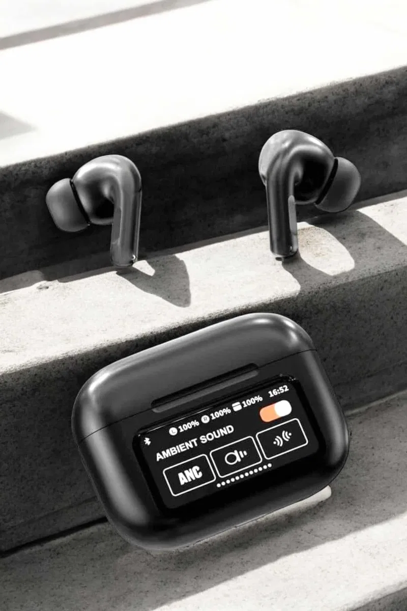 Kablosuz Bluetooth Kulaklık Ekranlı Uzun Şarj Süreli ANC Destekli görsel 2