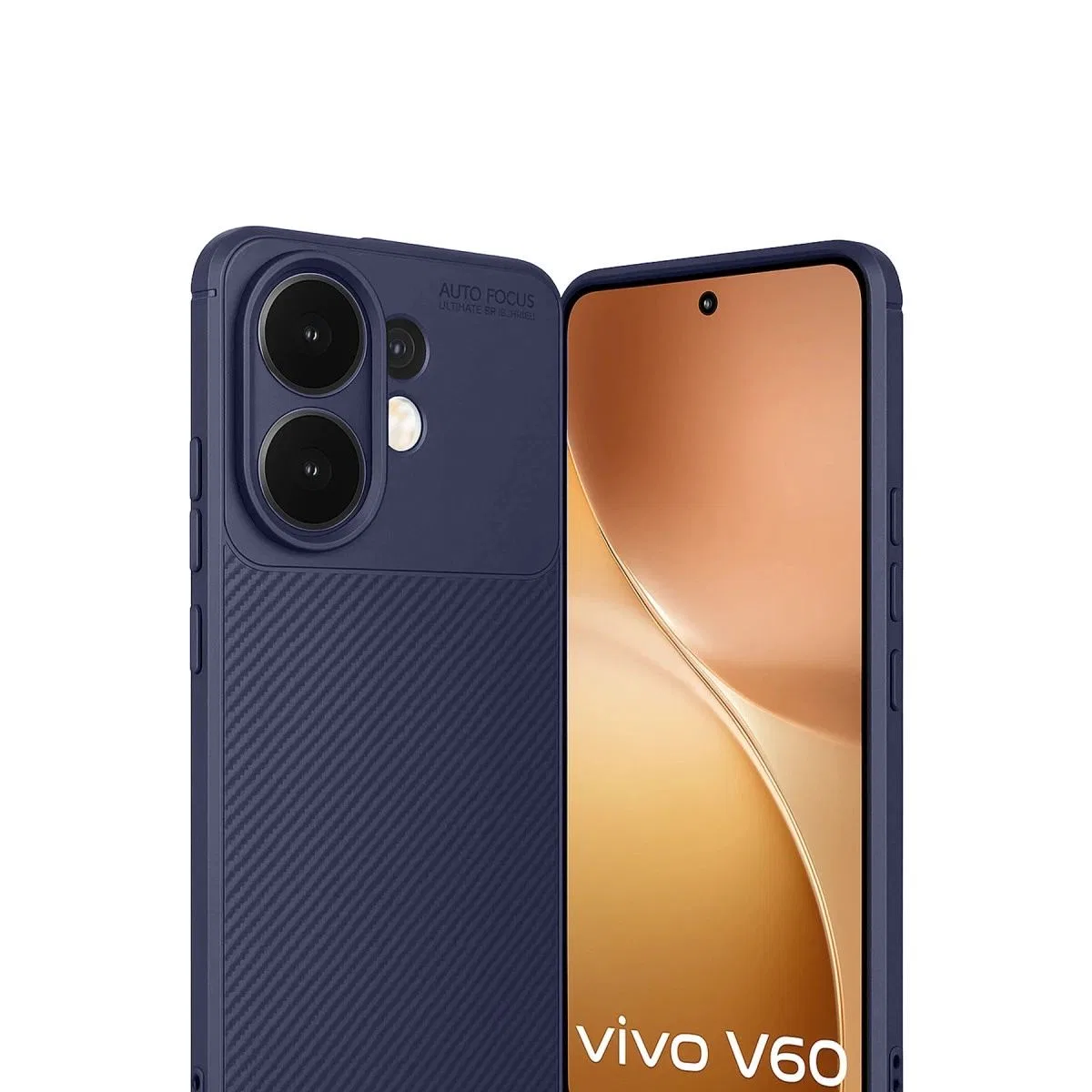 Vivo V60 5g Auto Focus Karbon Kapak - Lacivert görsel 2