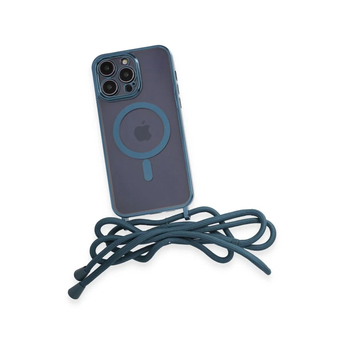 Apple İphone 13 Pro Max Kılıf Divo Lazer Askılı Magsafe Kapak - Sierra Blue görsel 4