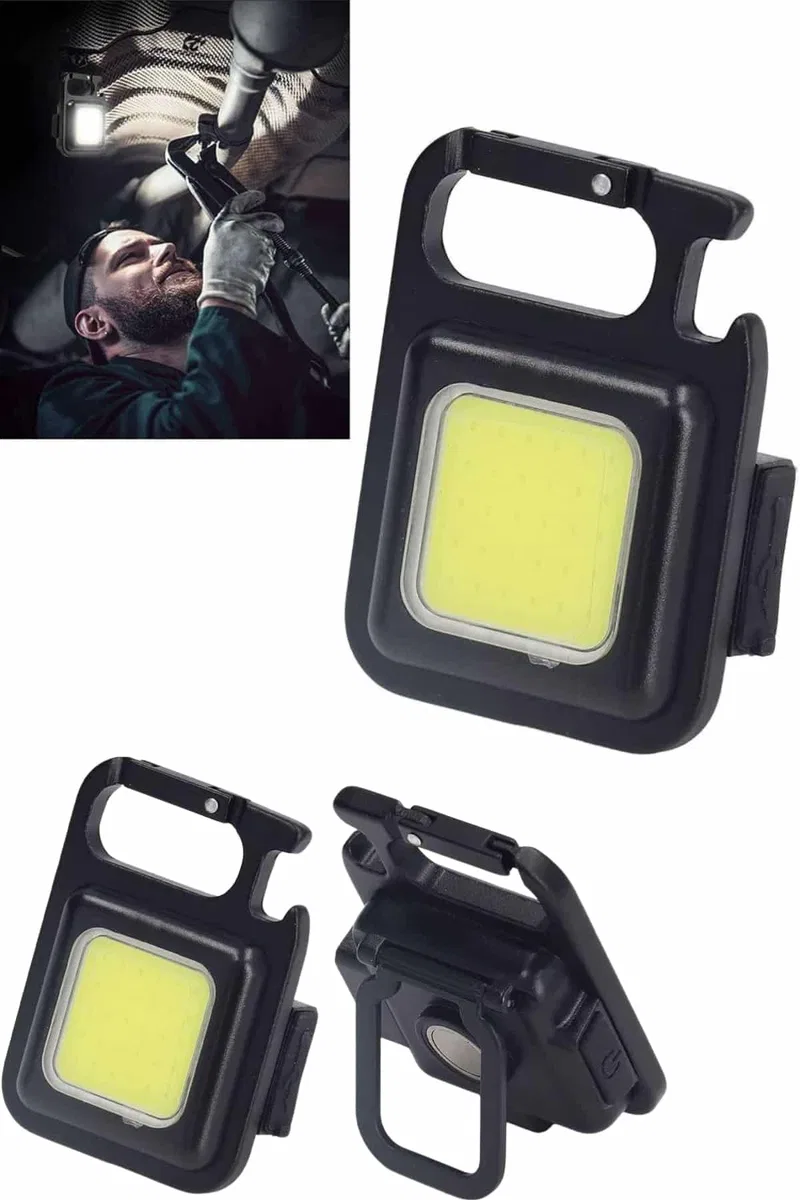 Işıldak USB Şarjlı Cep El Feneri Taşınabilir Mini Led Işık Çok Fonksiyonlu görsel 4