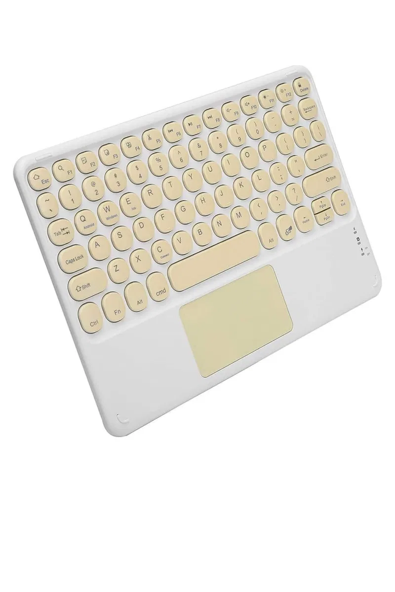 Touchpad Uyumlu Bluetooth Klavye Slim Kablosuz Wifi Q Klavye görsel 2