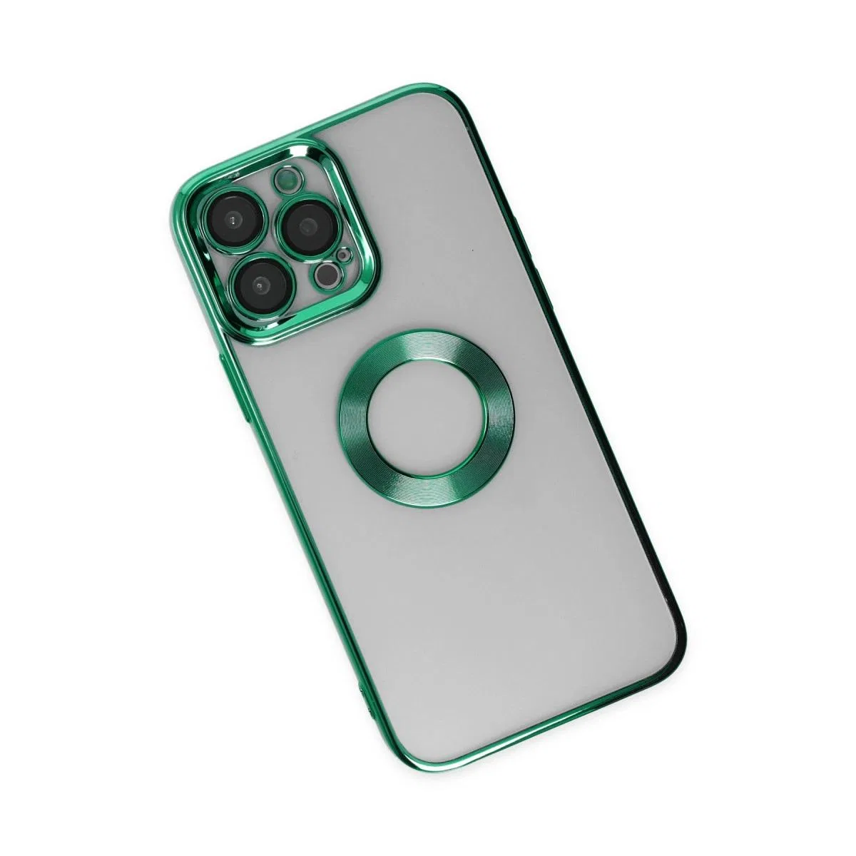 Apple İphone 14 Pro Kılıf Slot Silikon - Köknar Yeşili görsel 3