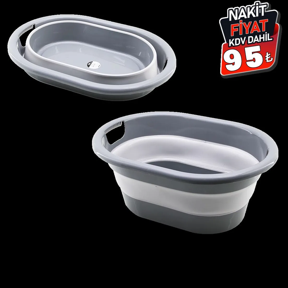 Katlanabilir 18 Litre Çok Amaçlı Sepet görsel 2