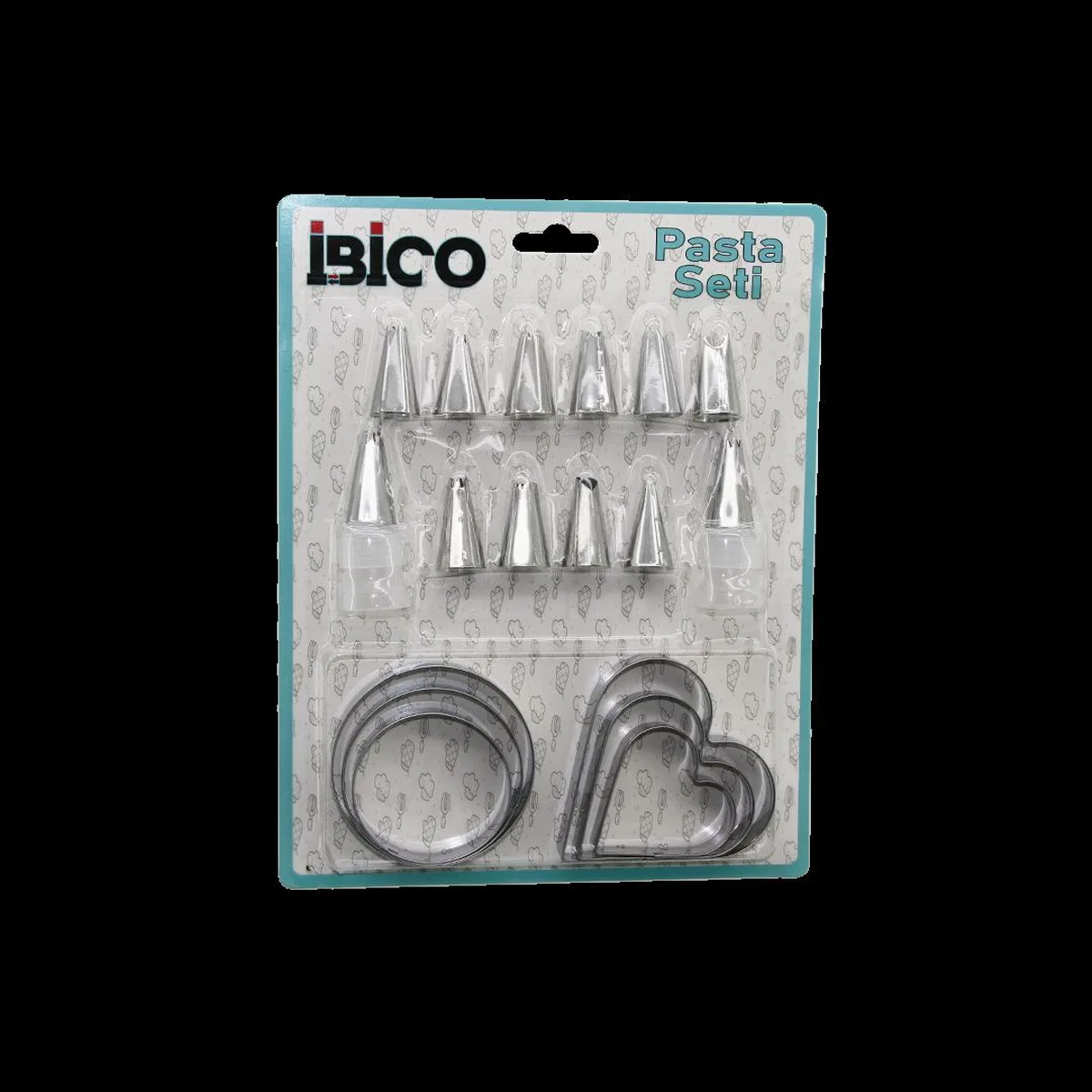Metal Pasta Süsleme Uç ve Kurabiye Kalıbı Seti görsel 2