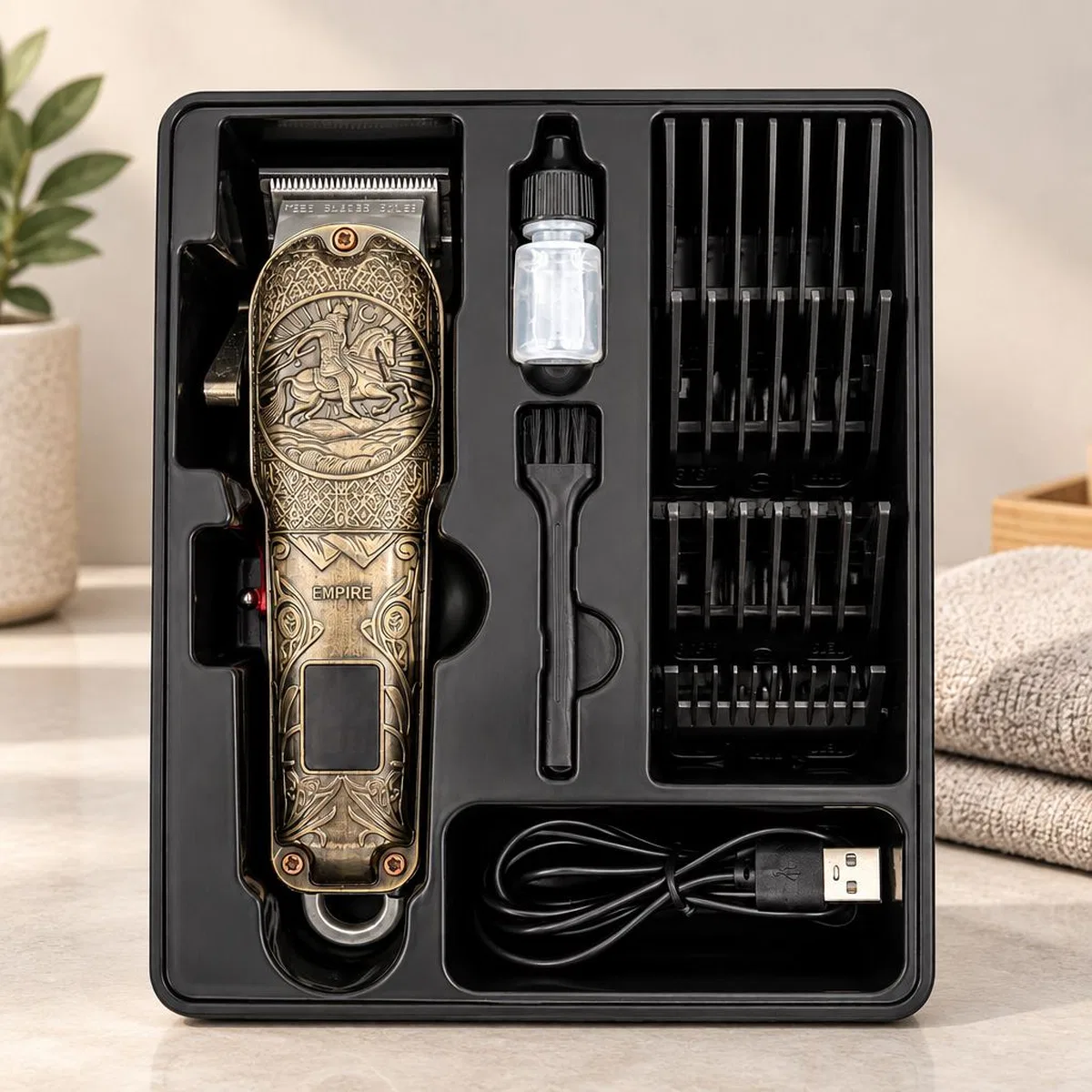 Şarjlı Saç Sakal Traş Makinesi MR-7800 (USB Type-C, LED, 3-7-9-12mm)