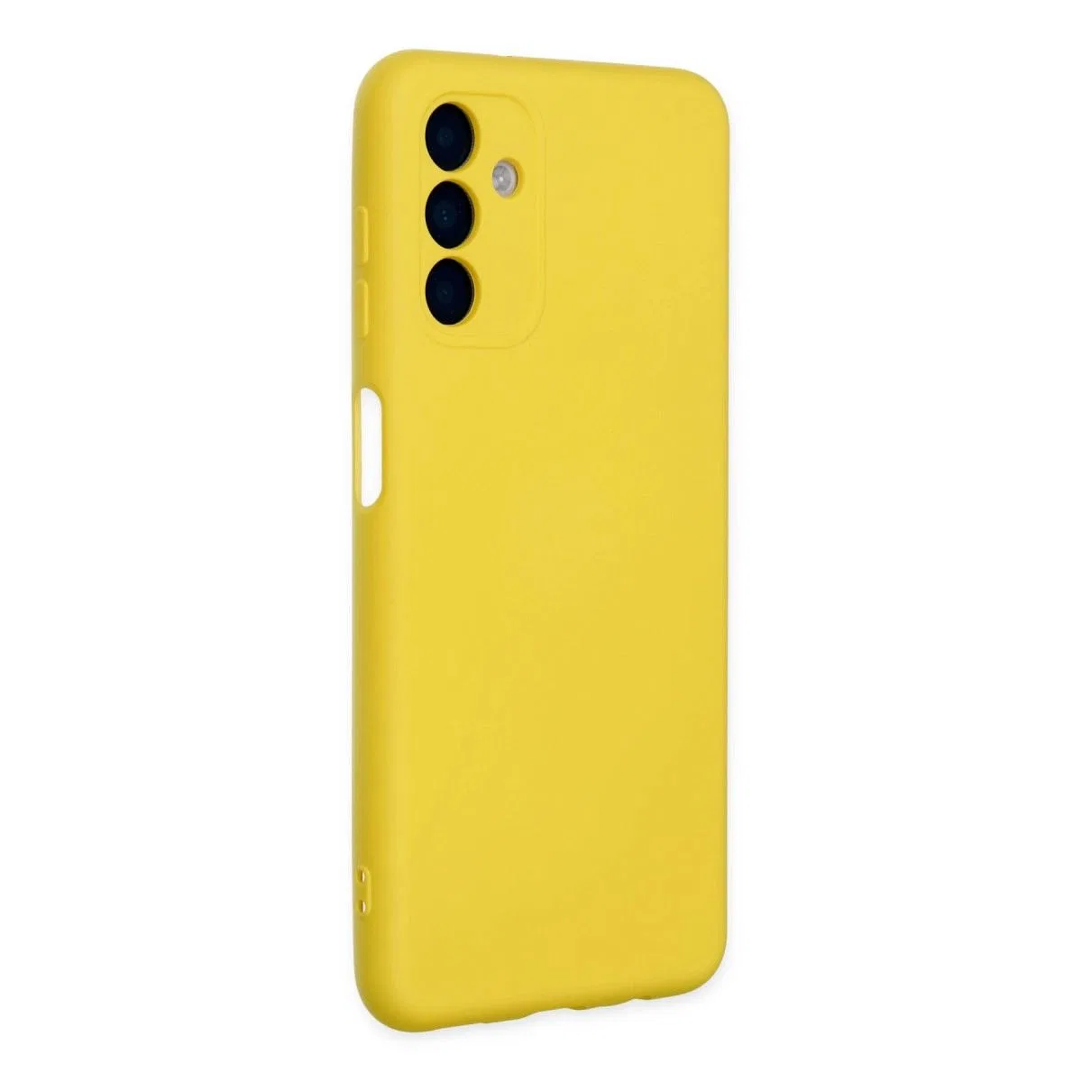 Samsung Galaxy A04s Kılıf Nano İçi Kadife Silikon - Sarı görsel 2