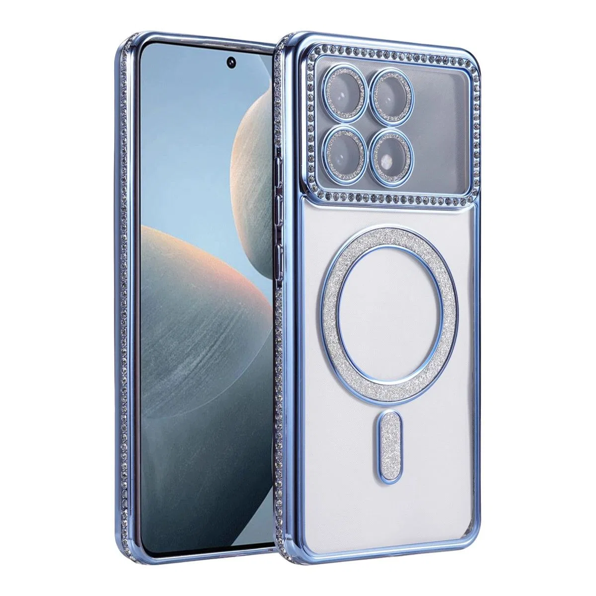 Xiaomi Poco X6 Pro Joke Simli Magneticsafe Kılıf - Mavi