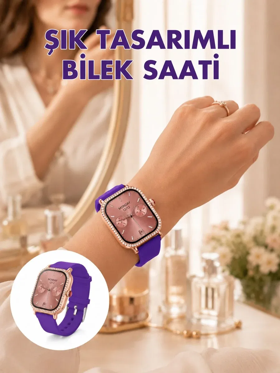 Bluetooth Arama Destekli Çok Fonksiyonlu Akıllı Saat