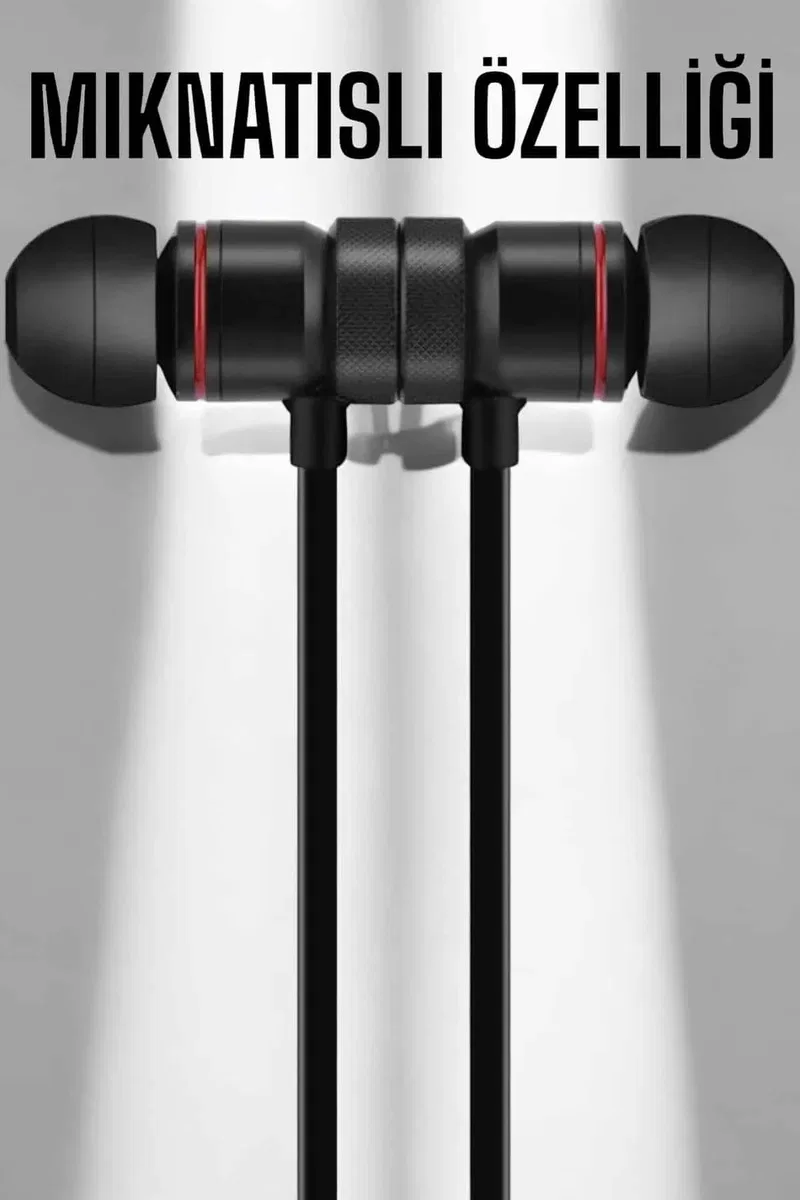 Kablolu Mıknatıslı Sport Kulaklık Bluetooth Bağlantılı görsel 3