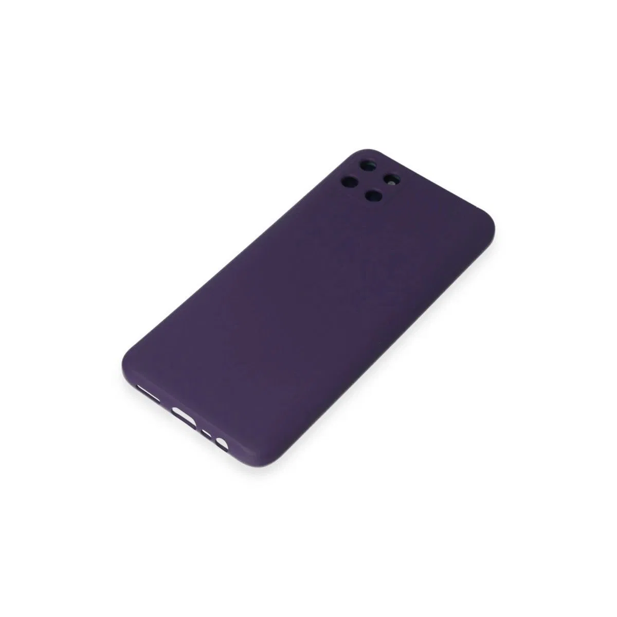 Realme C11 Kılıf Nano İçi Kadife Silikon - Mor görsel 4