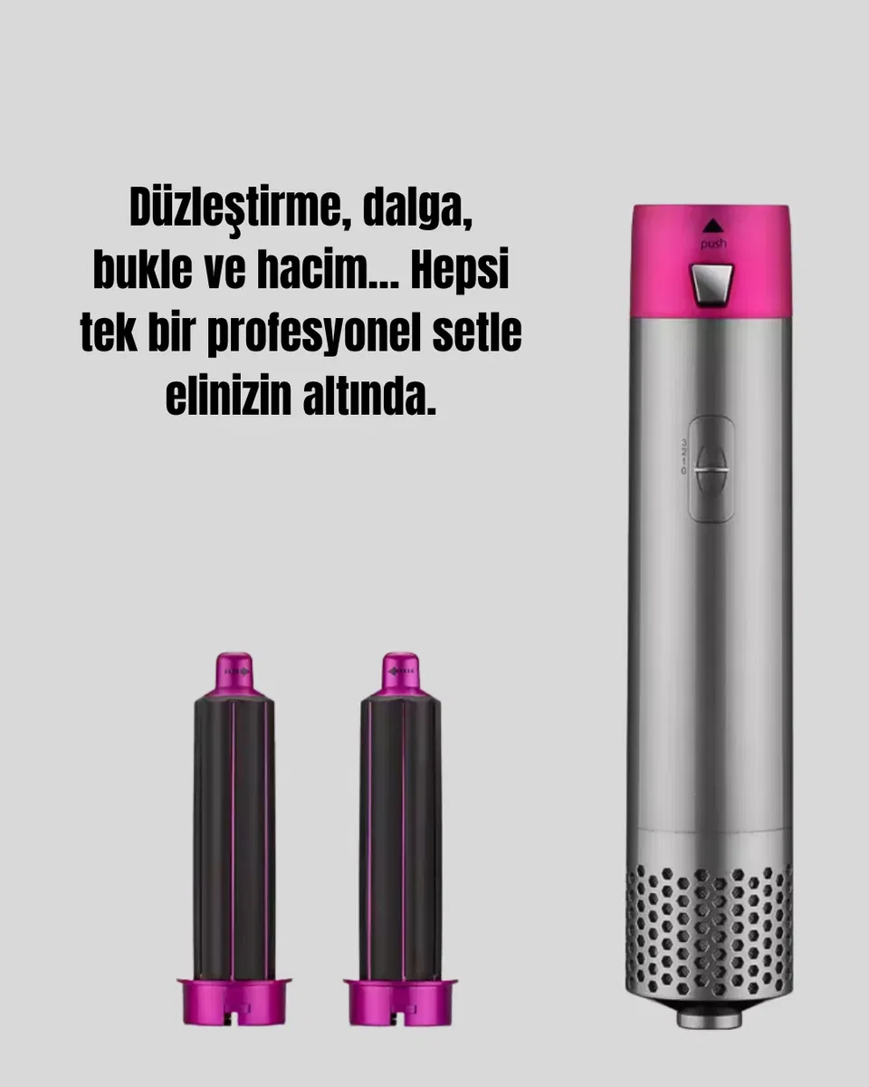 5’i 1 Arada Profesyonel Saç Şekillendirici Tek Cihazla Sınırsız Stil görsel 3