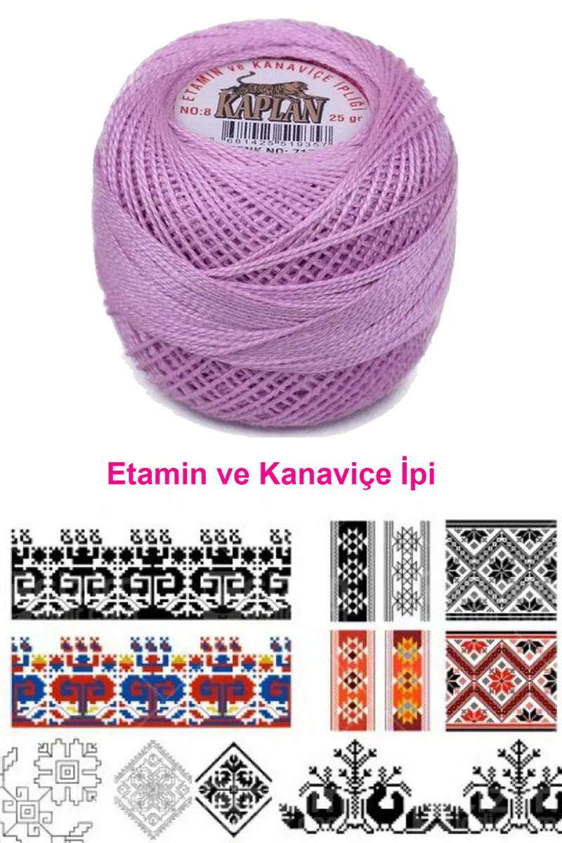 Kaplan Etamin Ve Kanaviçe İpi 8 No Kod/Renk: 717 - Royaleks görsel 2