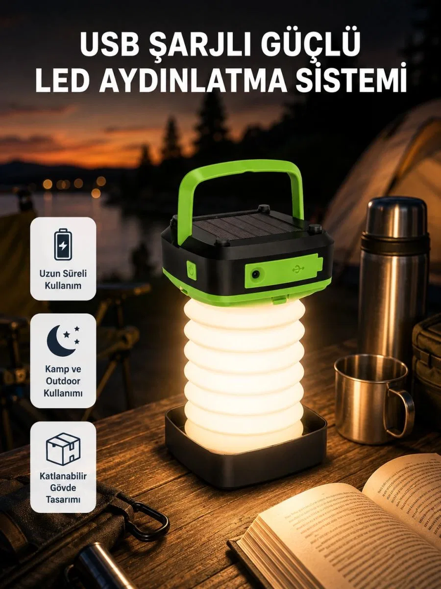 Taşınabilir Şarjlı Led Lamba – Dokunmatik Kontrol, Üç Kademeli Işık Ve Uzun Ömürlü Pil Performansı