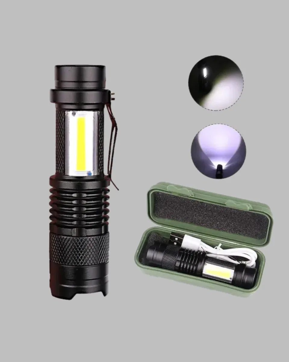 4 Modlu USB Şarjlı LED El Feneri Kamp ve Outdoor görsel 4