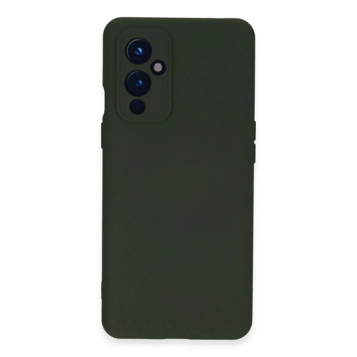 One Plus 9 Kılıf Nano İçi Kadife Silikon - Koyu Yeşil