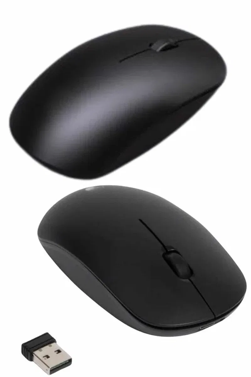 Kablosuz Bağlantı Yüksek Hassasiyetli Kablosuz Wireless Siyah Mouse görsel 3