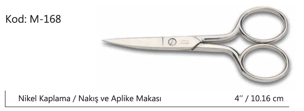 Europe Kalın Nakış Makası Süper Kalite No: 4 10, 16 Cm görsel 2