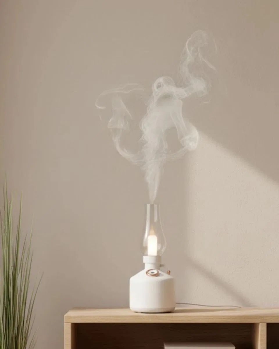 Usb Şarjlı Gaz Lambası Modeli Nano Mist Aromaterapi Nemlendirici 280 Ml