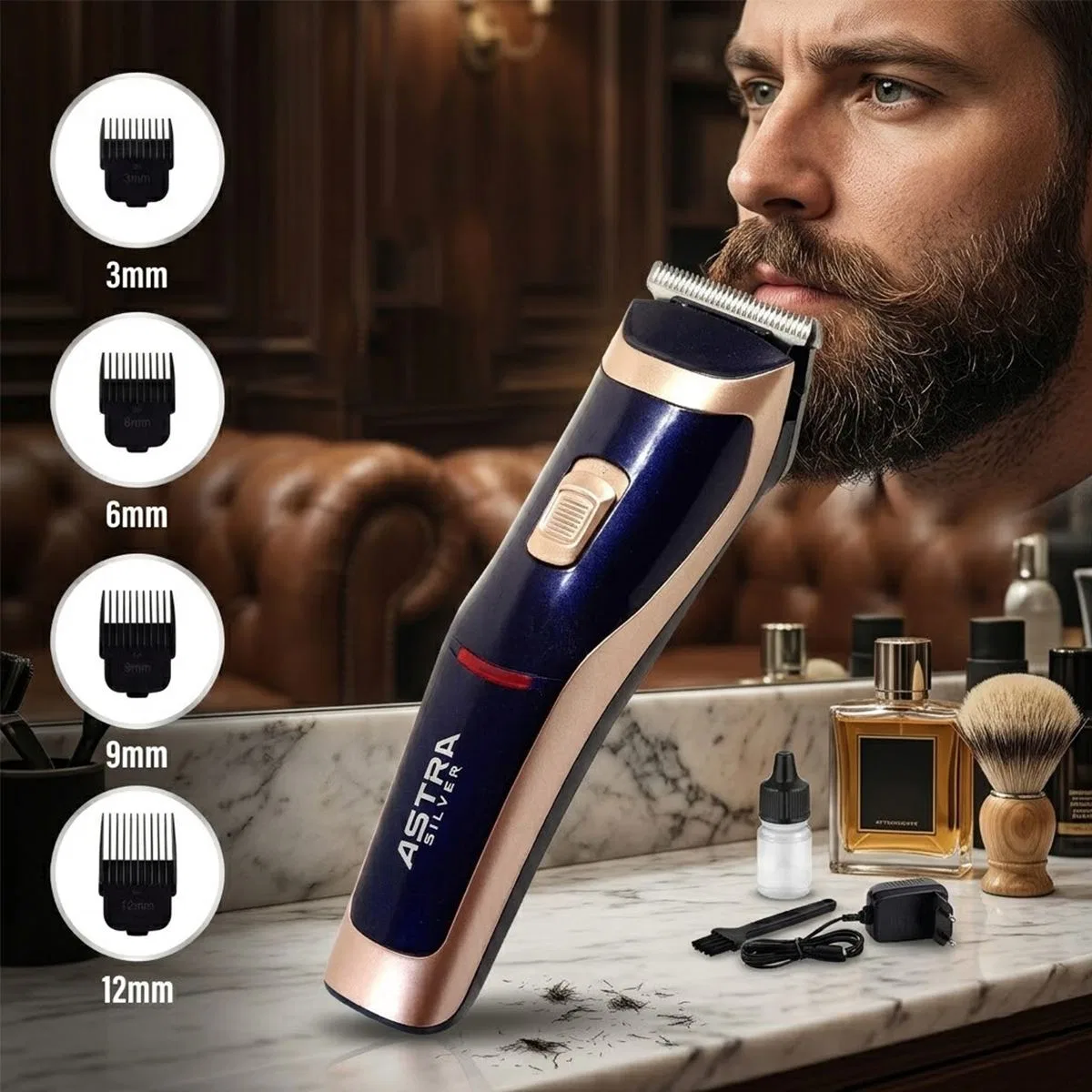 Saç Sakal Traş Makinesi - Fiş Şarjlı LED Göstergeli görsel 2