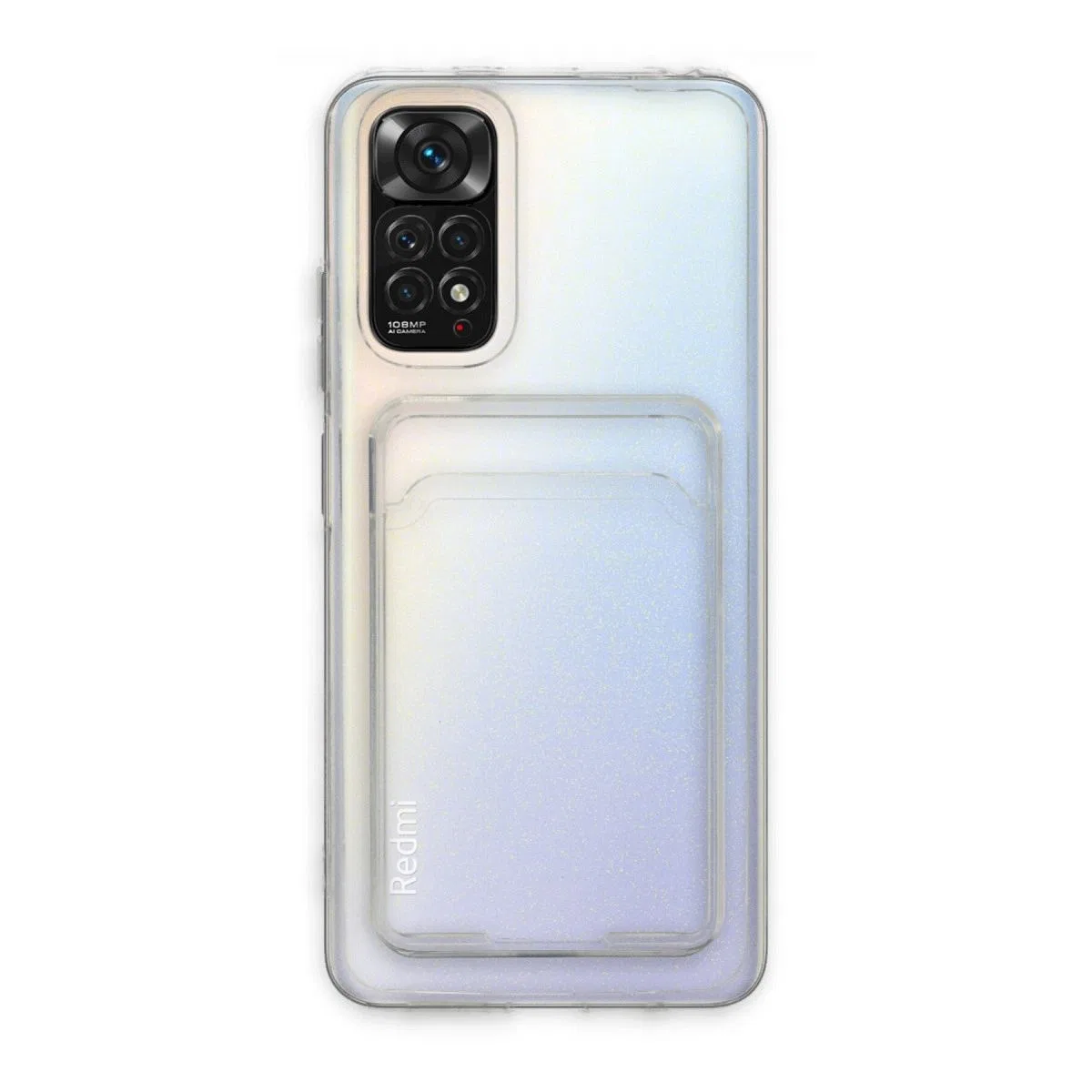 Xiaomi Redmi Note 11 Kılıf Kart Şeffaf Silikon - Şeffaf görsel 2