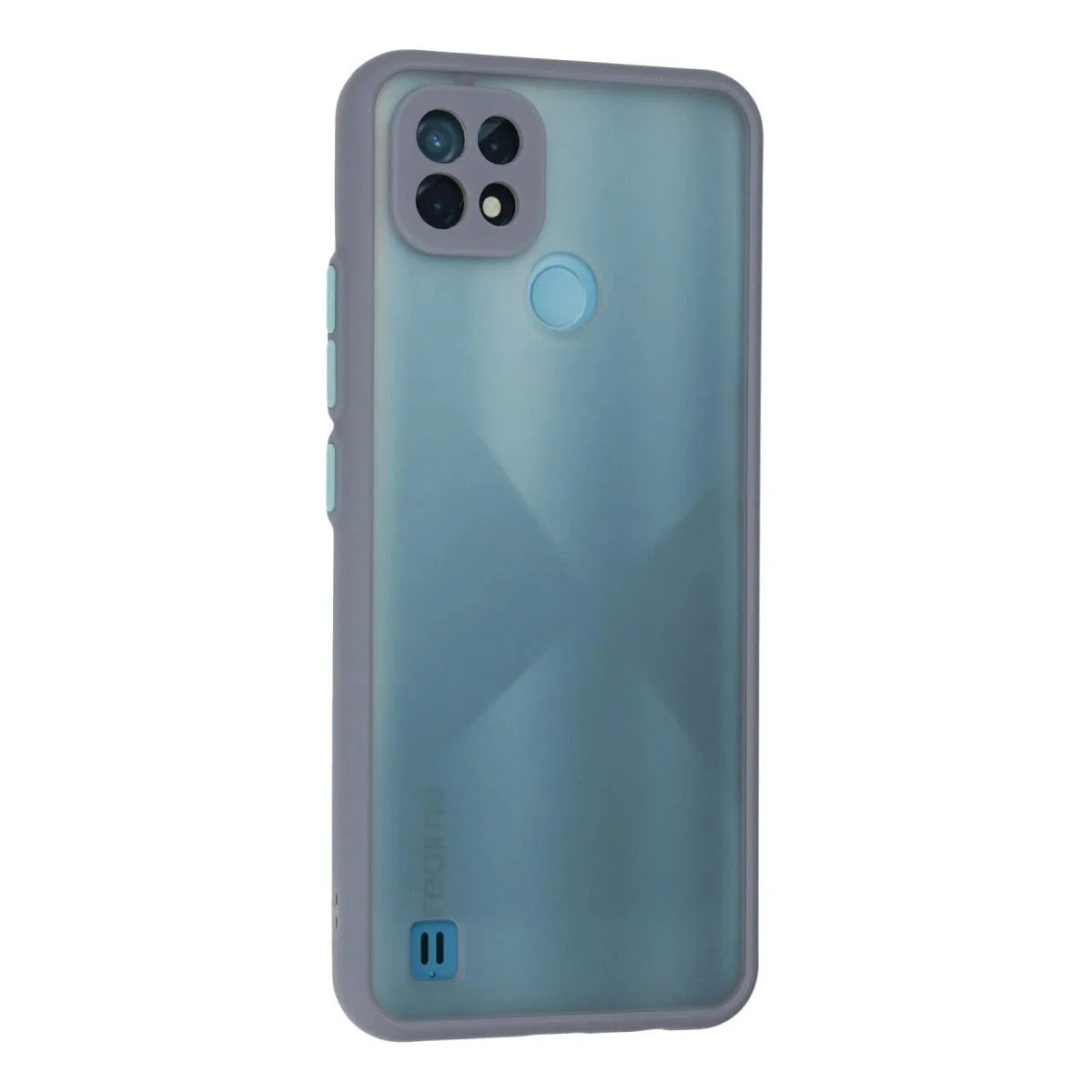 Realme C21 Kılıf Montreal Silikon Kapak - Gri görsel 3