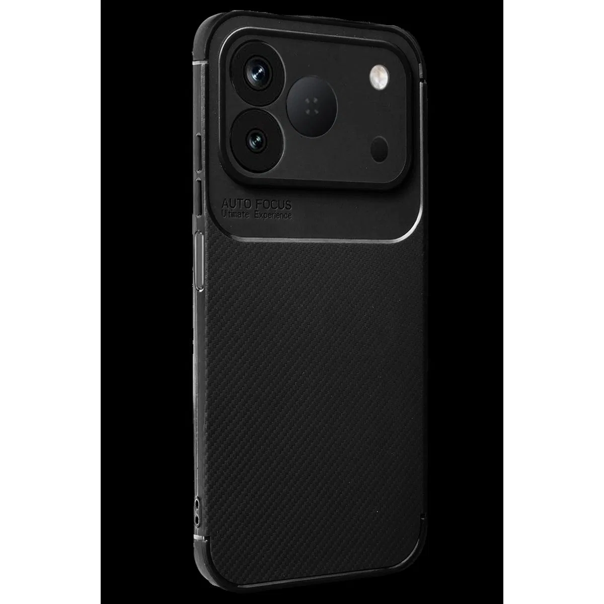 Newface Tecno Spark 50 4g Auto Focus Karbon Kapak - Siyah
