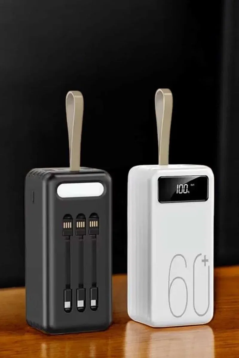 Powerbank 60. 000 MAH Dijital Göstergeli 4 Portlu Taşınabilir görsel 5