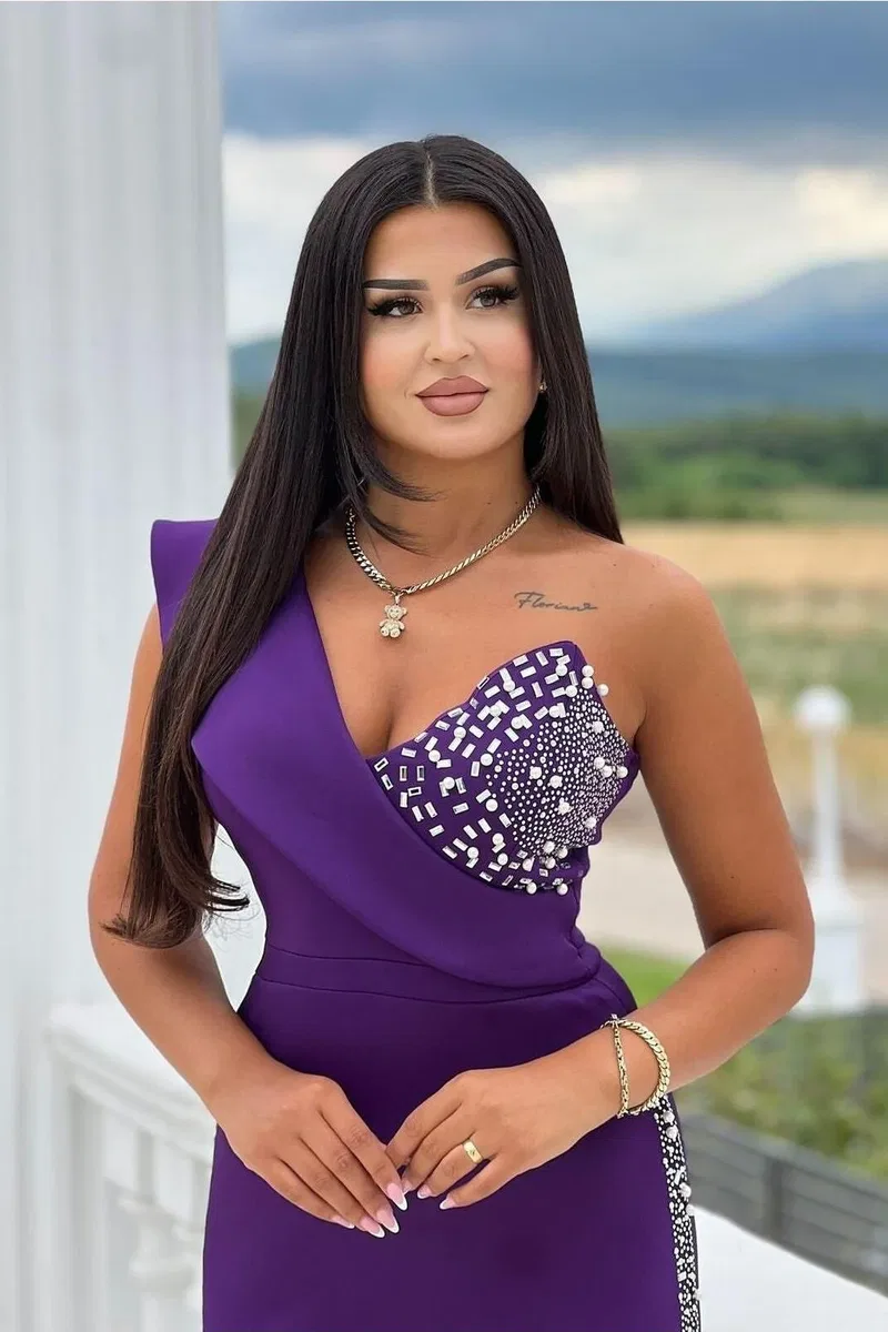 Kadın Tek Omuz Yırtmaçlı Abiye Elbise görsel 4