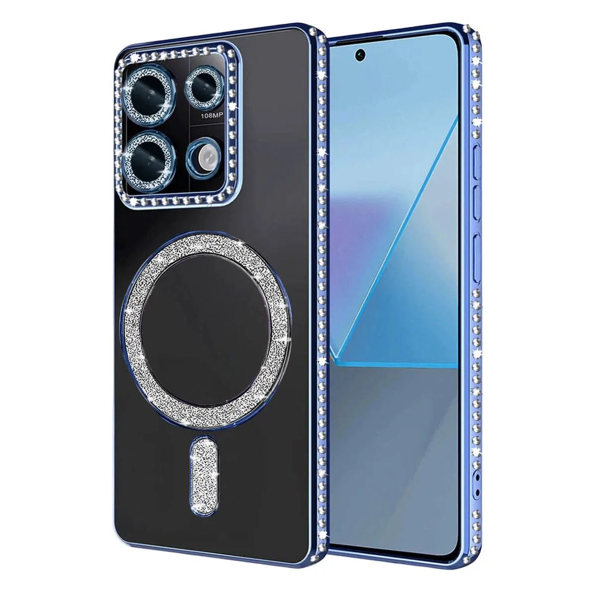 Xiaomi Redmi Note 13 Pro 4g Joke Simli Magneticsafe Kılıf - Mavi