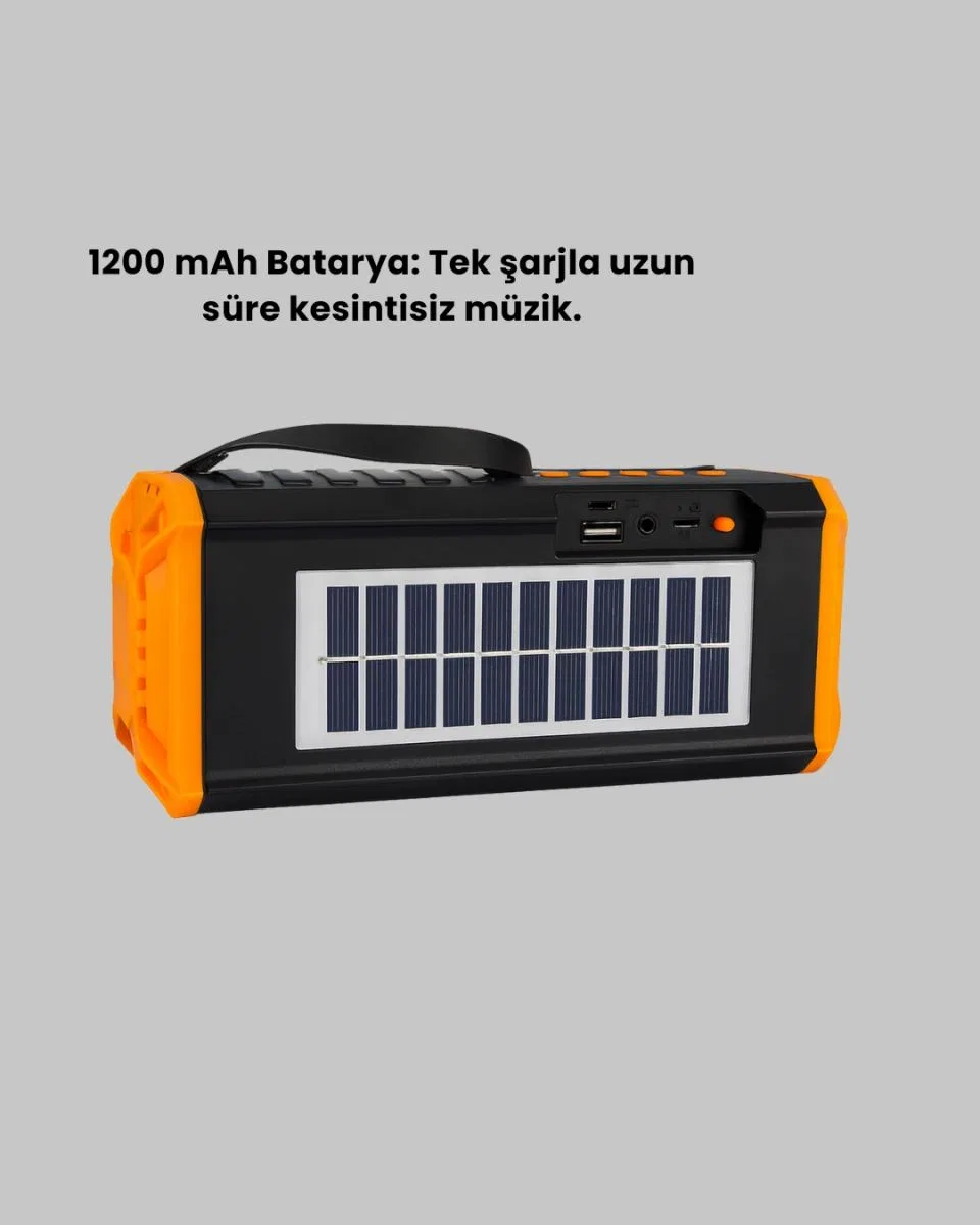 J-ıpox P520 Bluetooth Hoparlör 8w Güçlü Ses Solar Şarj Fm Radyo görsel 3