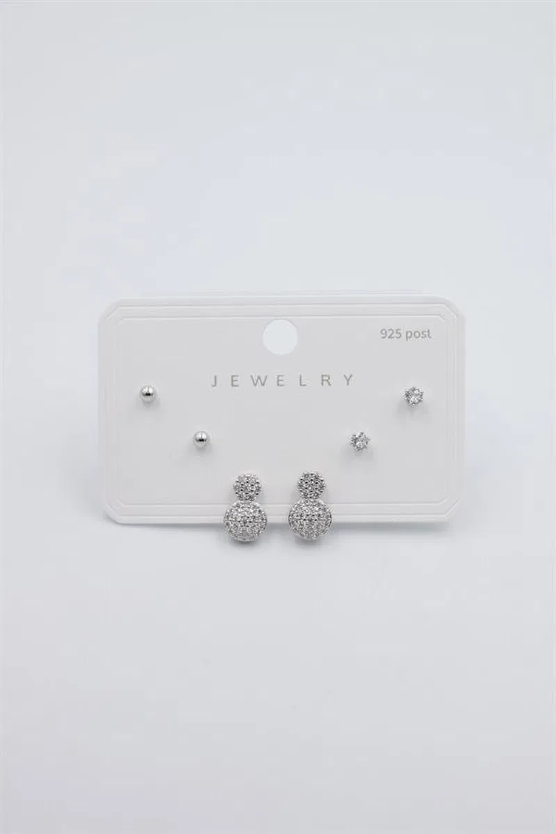 Çoklu Set Küpe - Gümüş