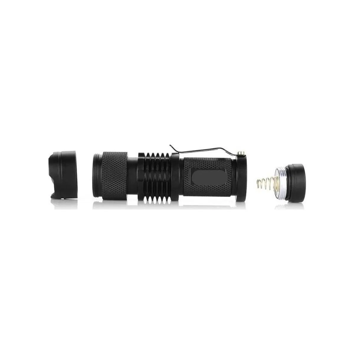 Km-87 Polis Tipi Zoomlu Şarjlı Metal Dağ Kamp Cep Feneri Cree Led 2300 Lumens görsel 3