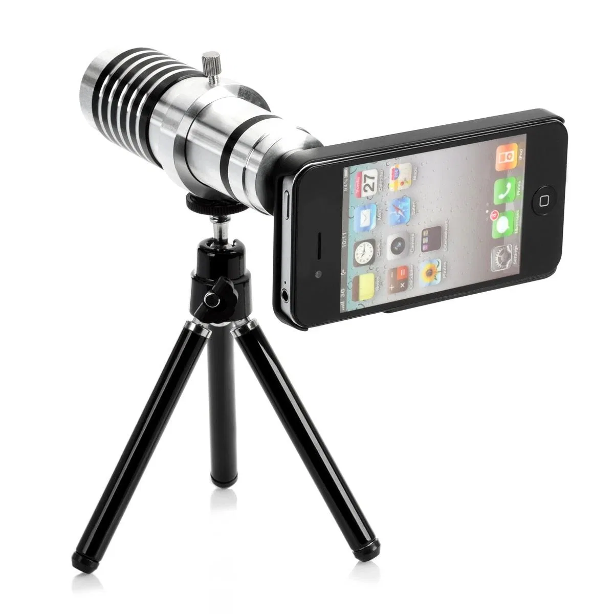 İphone5, 5s, i̇phone4. 4s Için Alüminyum 14x Optik Zoom Yakından Görüntü Çekme Dürbün görsel 3