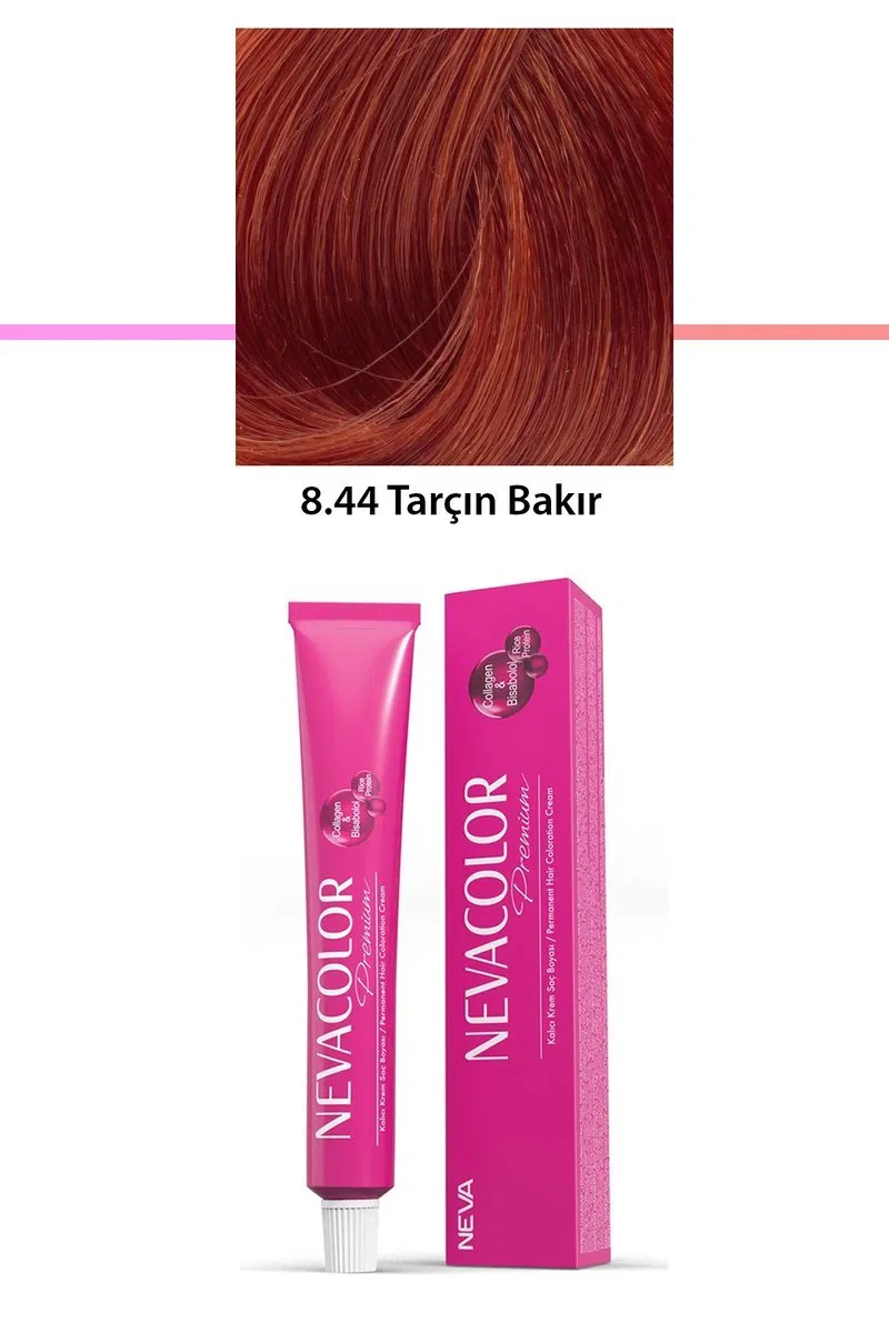 Premium 8. 44 Tarçın Bakır - Kalıcı Krem Saç Boyası 50 g Tüp