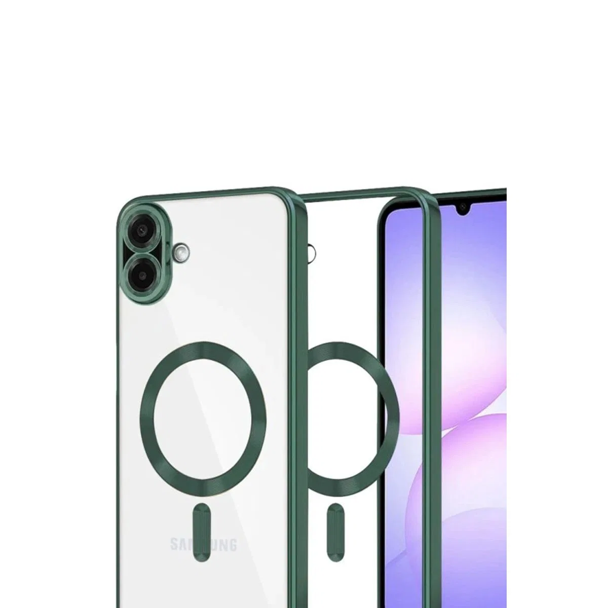 Samsung Galaxy A07 4g Kross Magneticsafe Kapak - Koyu Yeşil görsel 2