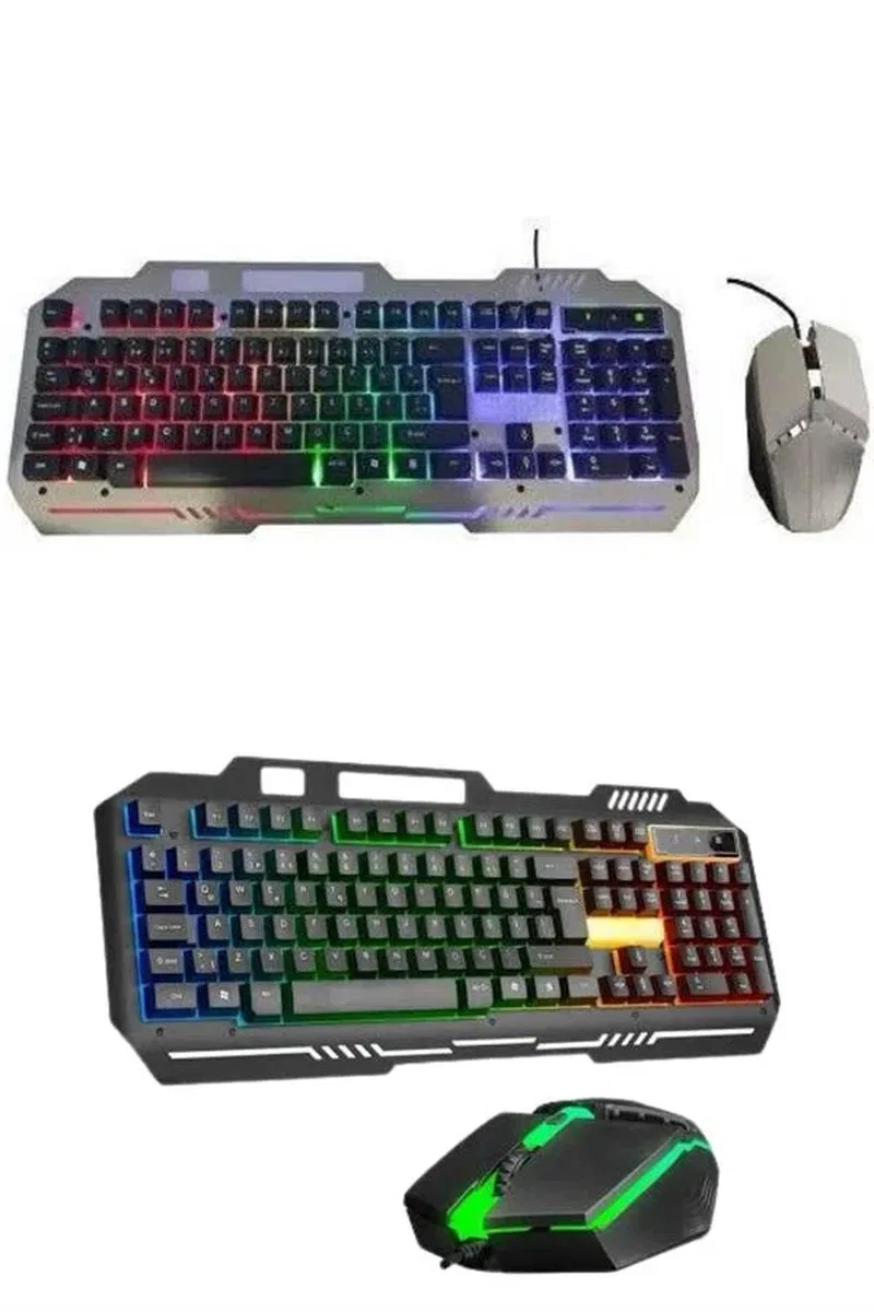 RGB Işıklı Gaming Oyuncu Klavye Q Klavye Mouse Hediyeli görsel 4