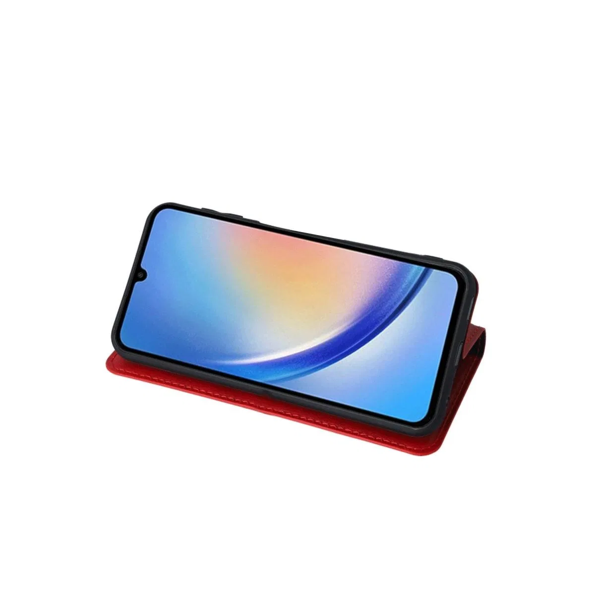 Apple İphone 15 Trend S Plus Kapaklı Kılıf - Kırmızı görsel 5