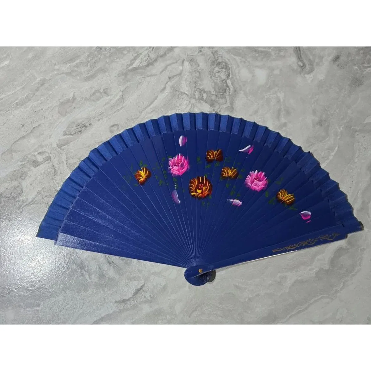 Bambu Çift Taraflı Yelpaze Karışık Renkler 12'li Paket görsel 2