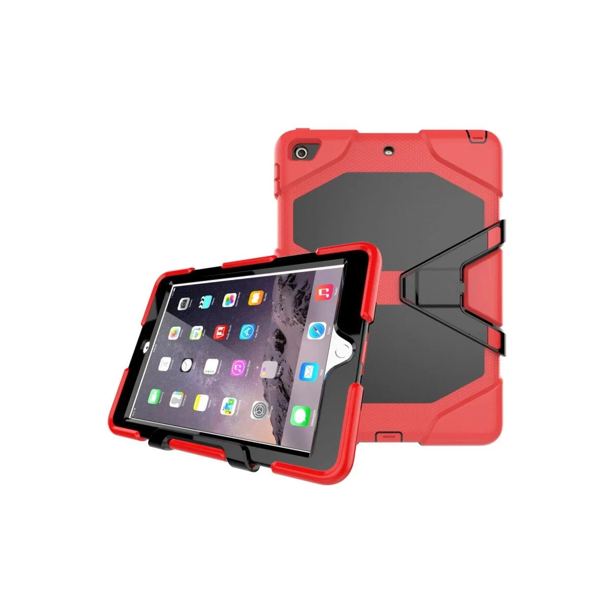 Apple İpad 5 Air 9. 7 Kılıf Griffin Tablet Kapak - Kırmızı görsel 2