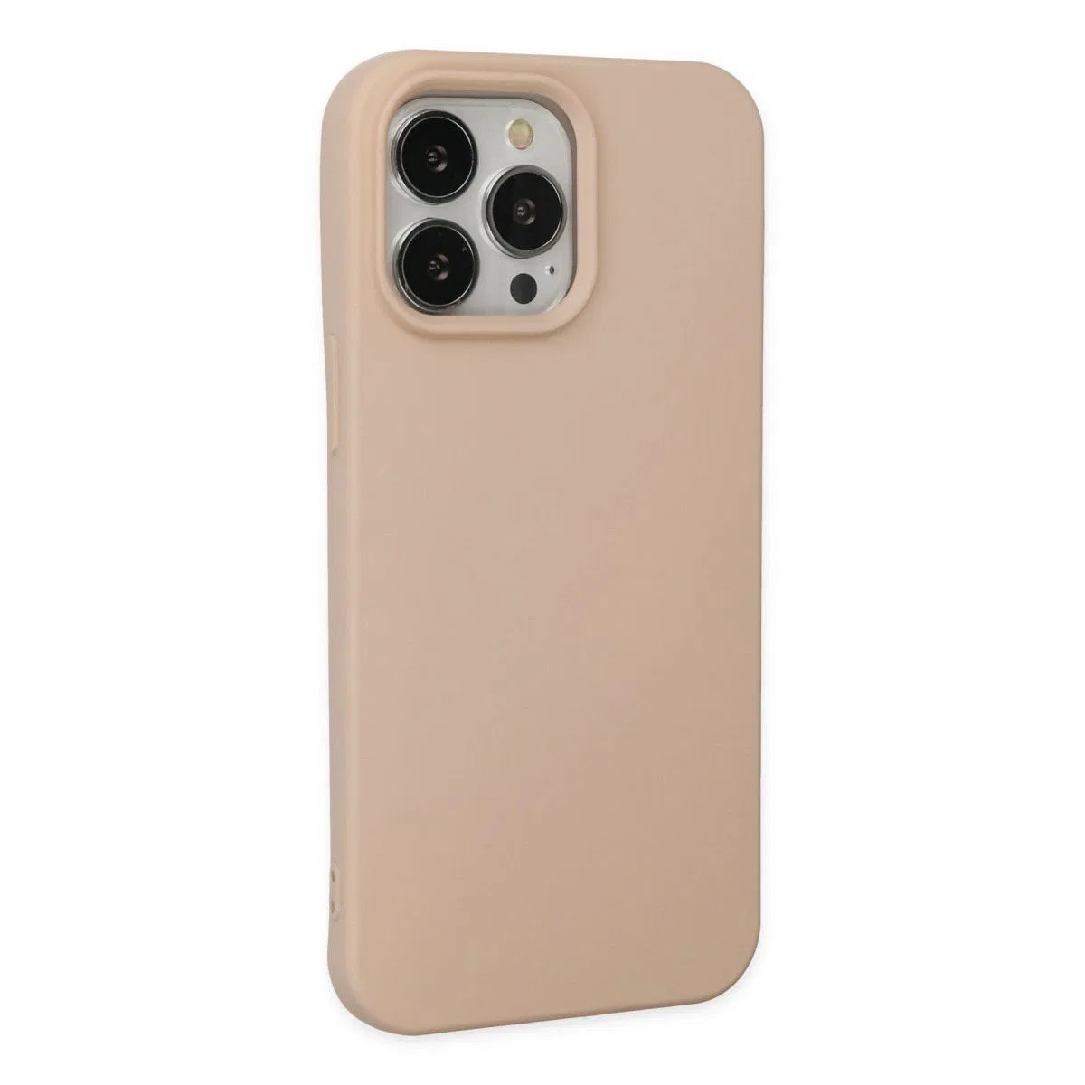 Apple İphone 14 Pro Kılıf Nano İçi Kadife Silikon - Pudra görsel 2