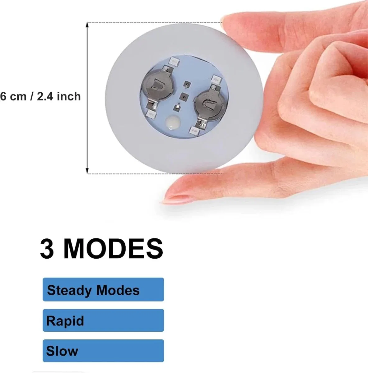 Işıklı Yapışkanlı Bardak Altı Aparatı Ledli 3 Modlu 6 Cm Çap 1 Adet görsel 3