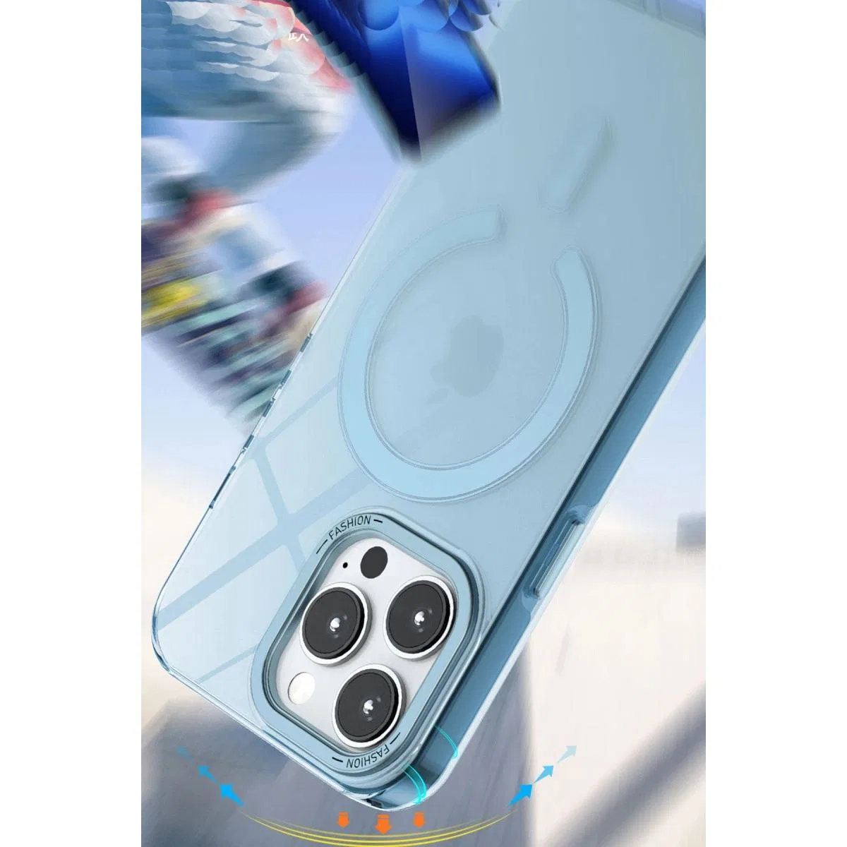 Apple İphone 13 Pro Kılıf Troy Magsafe Kapak - Mor görsel 4