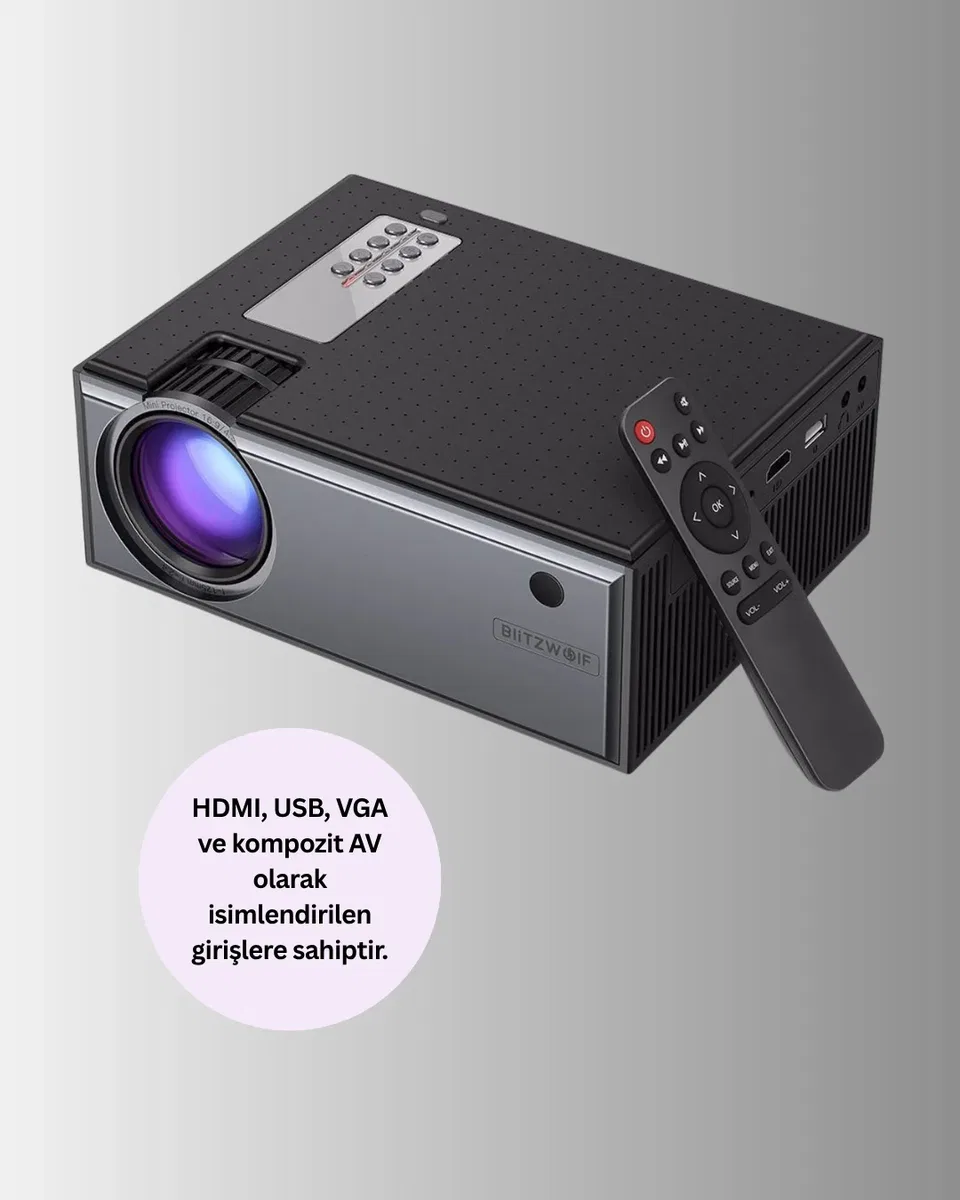 Taşınabilir Projeksiyon Cihazı C7 görsel 2